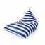 Waterproof Outdoor Bean Bag Lounge Chair in Bold Nautical Stripes