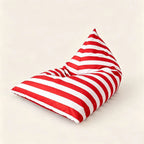 Waterproof Outdoor Bean Bag Lounge Chair in Bold Nautical Stripes