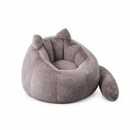 Whimsical Plush Bean Bag Lounge Chair Series With Elf-Ear Silhouette