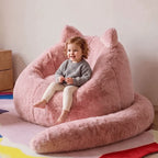Whimsical Plush Bean Bag Lounge Chair Series With Elf-Ear Silhouette