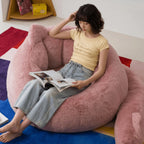 Whimsical Plush Bean Bag Lounge Chair Series With Elf-Ear Silhouette