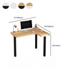 White Corner Computer Desk with Storage and Cable Management