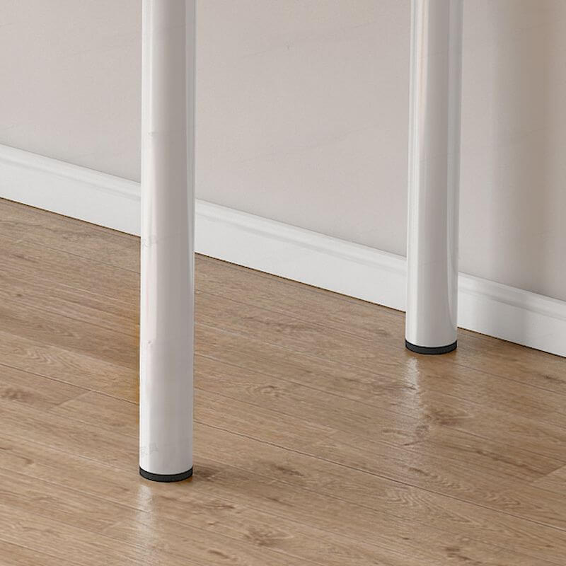 White Corner Computer Desk with Storage and Cable Management