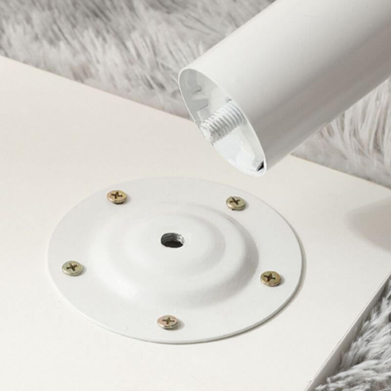 White Corner Computer Desk with Storage and Cable Management