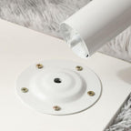 White Corner Computer Desk with Storage and Cable Management