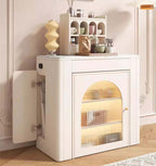 White Extendable Dining Table With Rock Slab Top