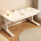 White Kids Writing Desk with Pegboard, Adjustable Height & Storage Options