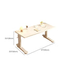 White Kids Writing Desk with Pegboard, Adjustable Height & Storage Options Dimensions