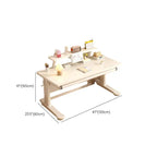 White Kids Writing Desk with Pegboard, Adjustable Height & Storage Options Dimensions