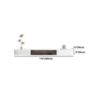 White Modern Wall-Mounted TV Stand with Drawers and Glass Doors Dimensions