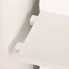 White Modern Wood Vertical Bookshelf with Adjustable Shelves