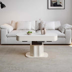 White Multifunctional Liftable Coffee Table