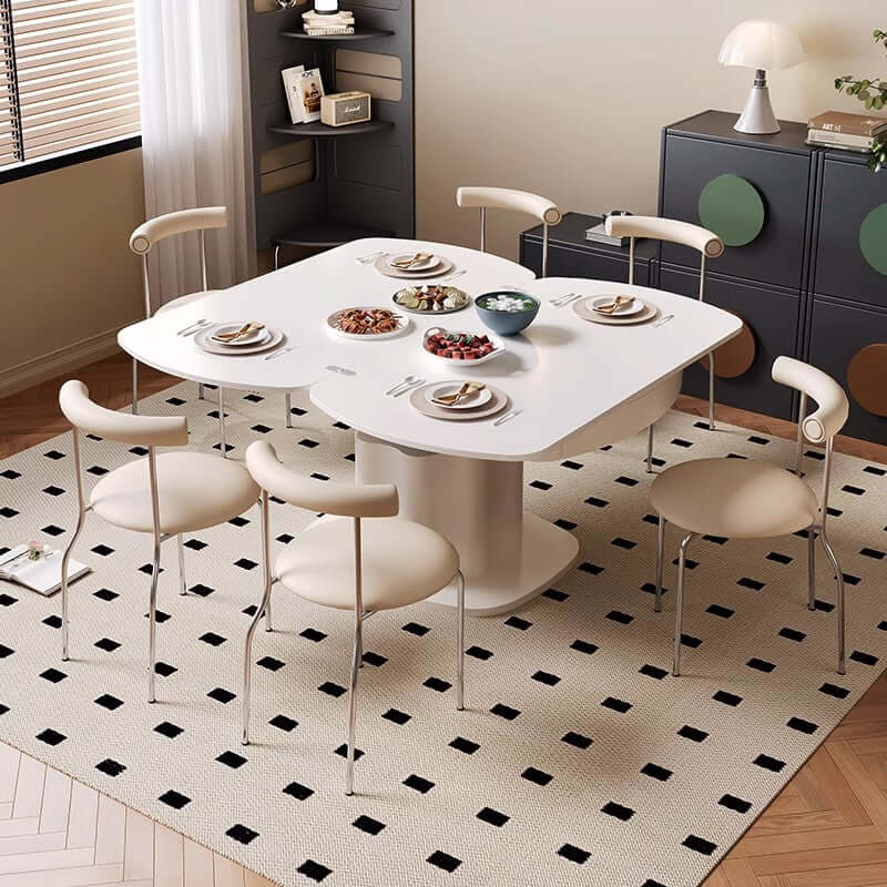 White Multifunctional Liftable Coffee Table