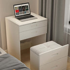 White Nordic Dressing Table Set with Flip-Up Mirror