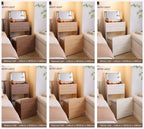 White Nordic Dressing Table Set with Flip-Up Mirror