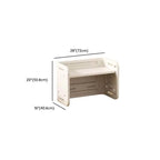 White Plastic Kids Writing Desk with Modular Storage & Seating Options Dimensions