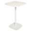 White Terrazzo Top Scandinavian Bar Table with Metal Pedestal Base - Seats 2 Bar Tables