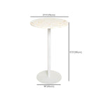 White Terrazzo Top Scandinavian Bar Table with Metal Pedestal Base - Seats 2 Bar Tables Dimensions