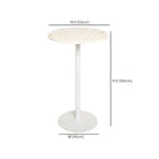 White Terrazzo Top Scandinavian Bar Table with Metal Pedestal Base - Seats 2 Bar Tables Dimensions
