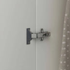 White Wardrobe Desk Armoire With Bookcase Storage System