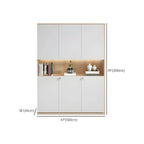 White Wood Display Filing Cabinet With Locking Storage Doors Dimensions