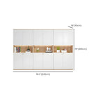 White Wood Display Filing Cabinet With Locking Storage Doors Dimensions