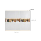 White Wood Display Filing Cabinet With Locking Storage Doors Dimensions