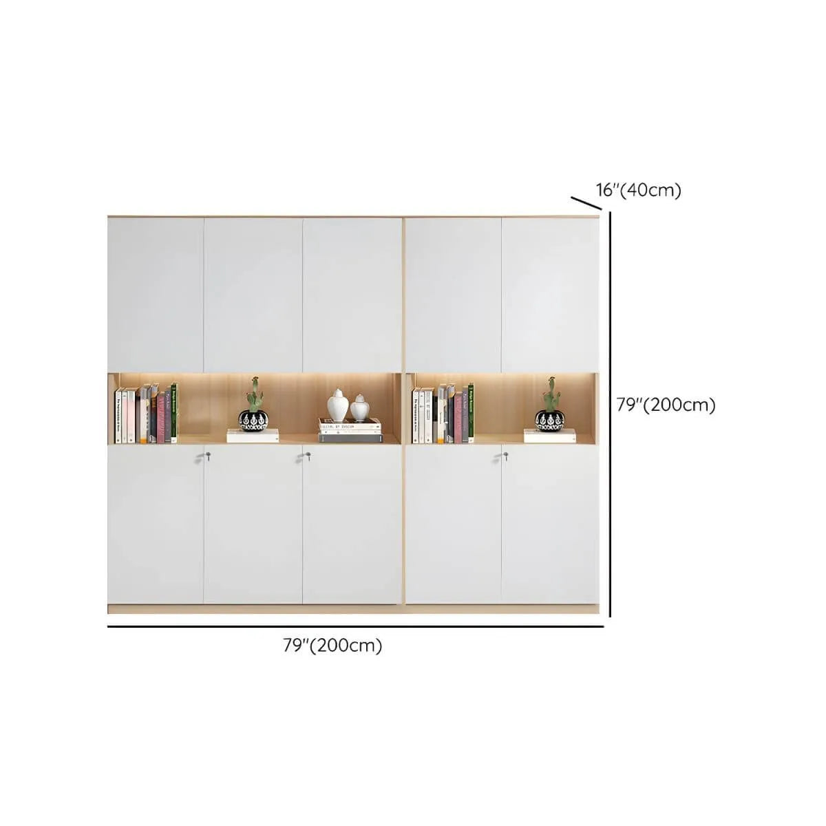 White Wood Display Filing Cabinet With Locking Storage Doors Dimensions