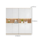 White Wood Display Filing Cabinet With Locking Storage Doors Dimensions