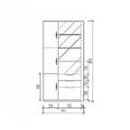 Wine Bar Cabinet With Glass Door And Drawers - Black Walnut