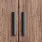 Wood-Grain Bedroom Wardrobe Armoire With Shelves, Drawers, and Rod