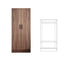 Wood-Grain Bedroom Wardrobe Armoire With Shelves, Drawers, and Rod