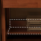 Wood Writing Desk with Storage and Adjustable Chair