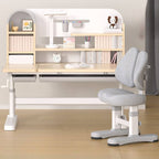 Wood Writing Desk with Storage and Hutch for Kids