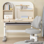 Wood Writing Desk with Storage and Hutch for Kids