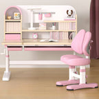 Wood Writing Desk with Storage and Hutch for Kids