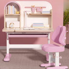 Wood Writing Desk with Storage and Hutch for Kids