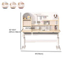 Wood Writing Desk with Storage and Hutch for Kids Dimensions