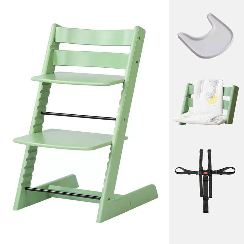 Wooden Beech Dining Chair Set - Natural Finish, Solid Design