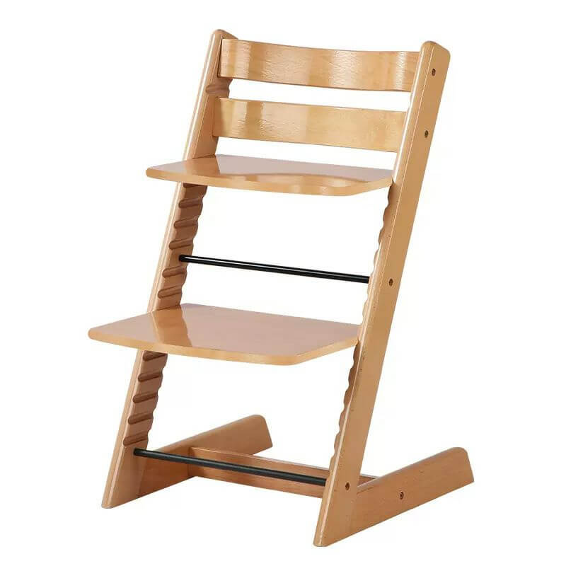 Wooden Beech Dining Chair Set - Natural Finish, Solid Design Main image