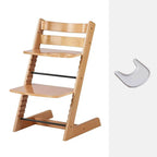 Wooden Beech Dining Chair Set - Natural Finish, Solid Design