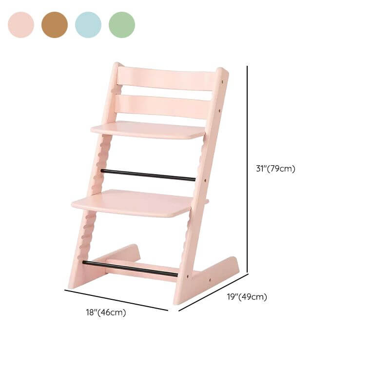 Wooden Beech Dining Chair Set - Natural Finish, Solid Design Dimensions