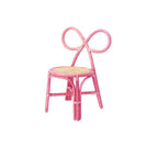 Wooden Bowknot Back Kids Chair - Natural Finish