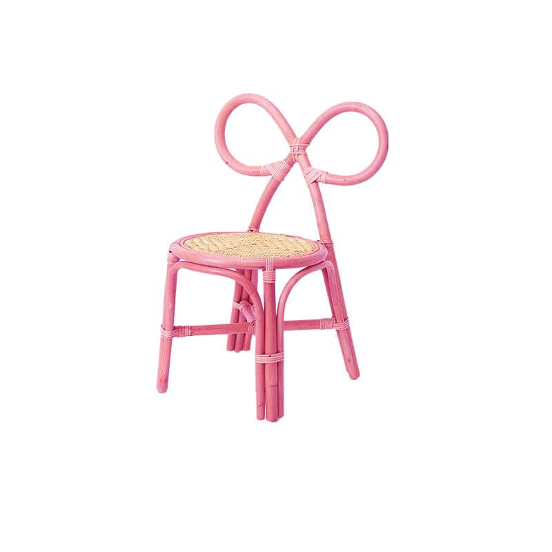 Wooden Bowknot Back Kids Chair - Natural Finish