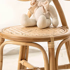 Wooden Bowknot Back Kids Chair - Natural Finish