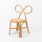 Wooden Bowknot Back Kids Chair - Natural Finish