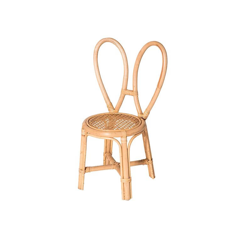 Wooden Bowknot Back Kids Chair - Natural Finish