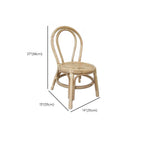 Wooden Bowknot Back Kids Chair - Natural Finish Dimensions