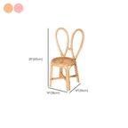 Wooden Bowknot Back Kids Chair - Natural Finish Dimensions
