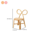 Wooden Bowknot Back Kids Chair - Natural Finish Dimensions